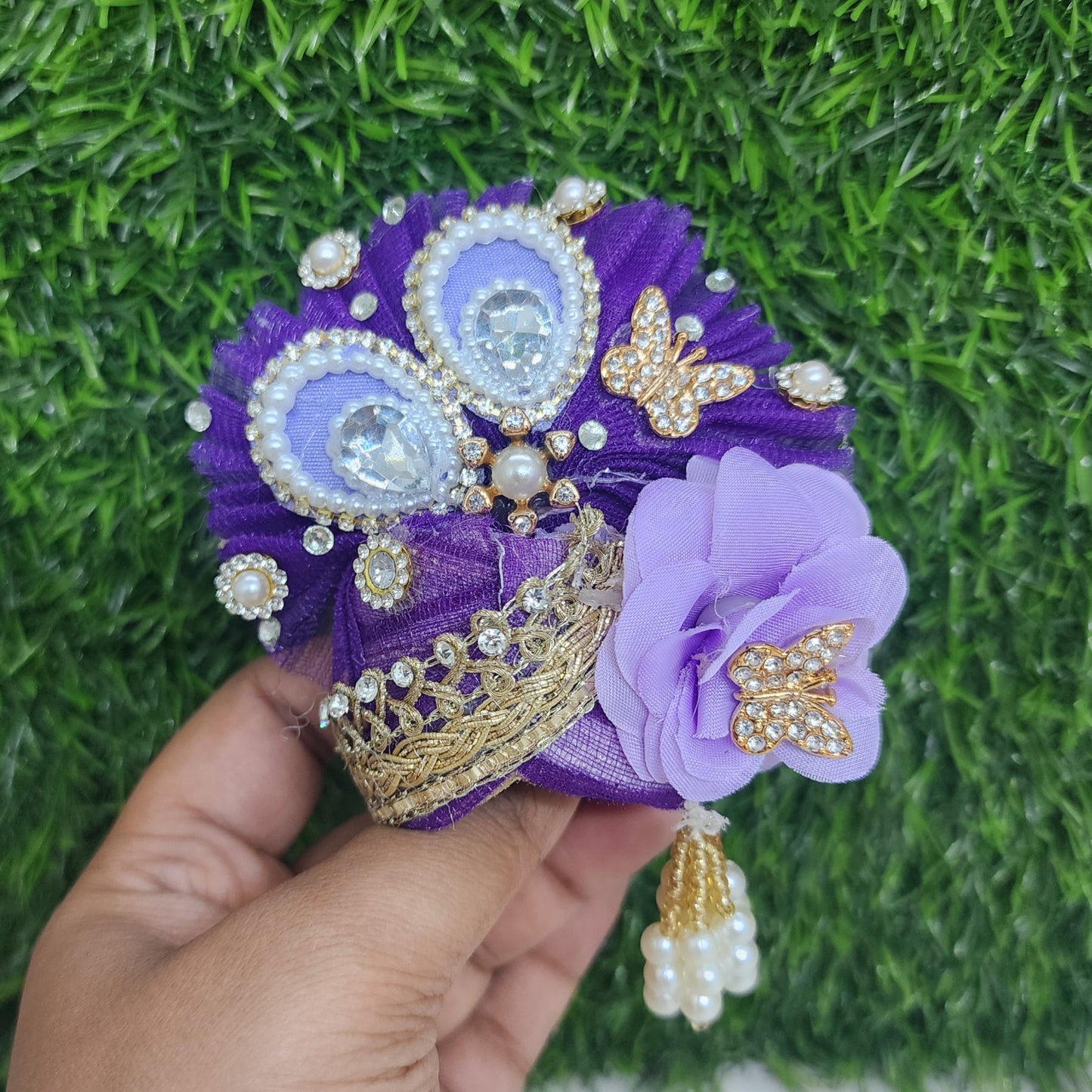 Purple with lavender pagdi for laddu gopal ji