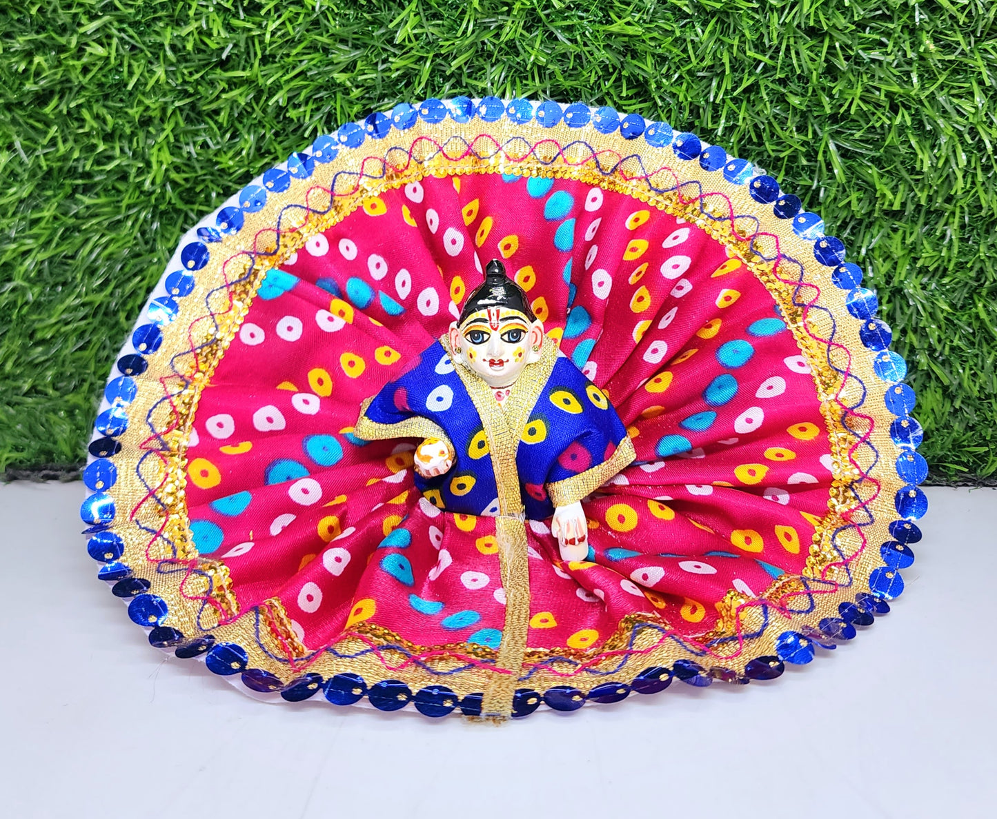 laddu gopal beautiful circle print design dress