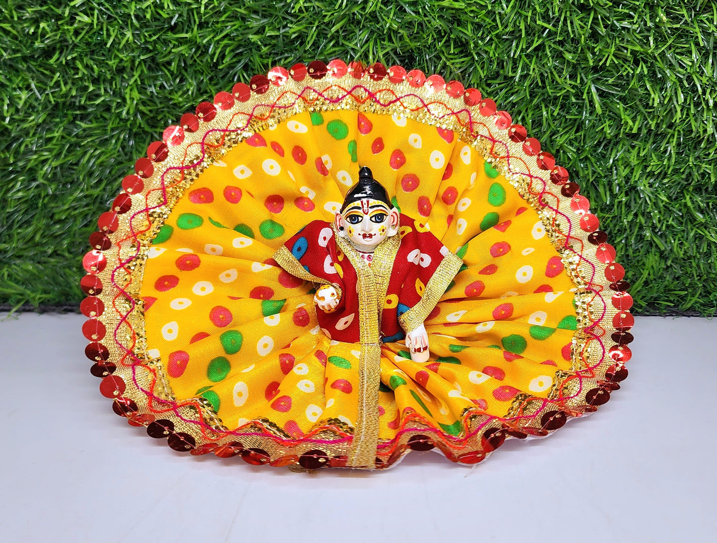 laddu gopal beautiful circle print design dress
