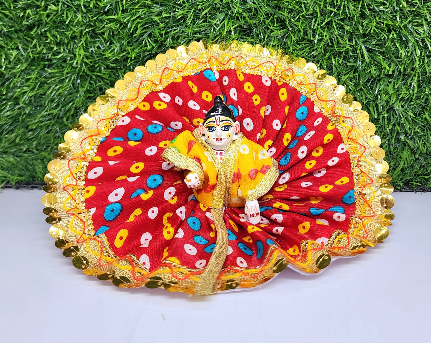 laddu gopal beautiful circle print design dress