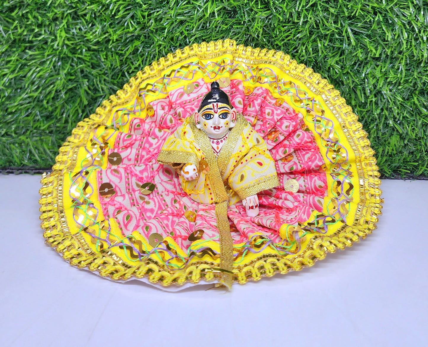 laddu gopal beautiful lace design dress