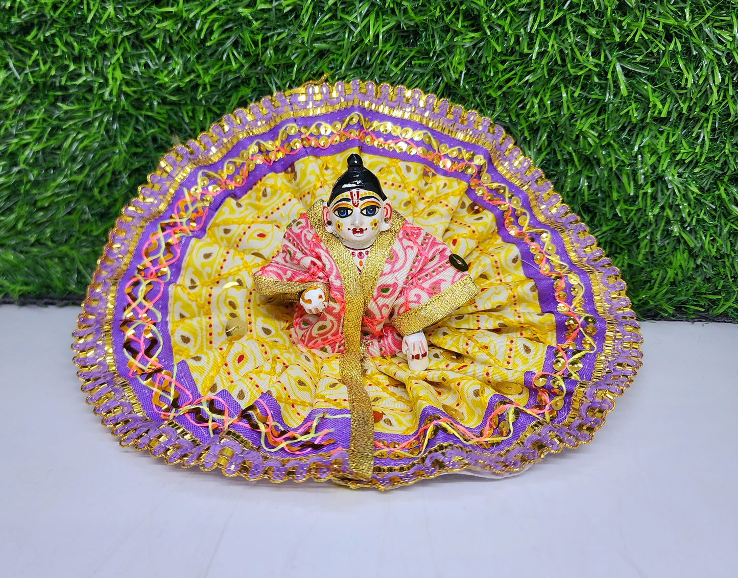 laddu gopal beautiful lace design dress