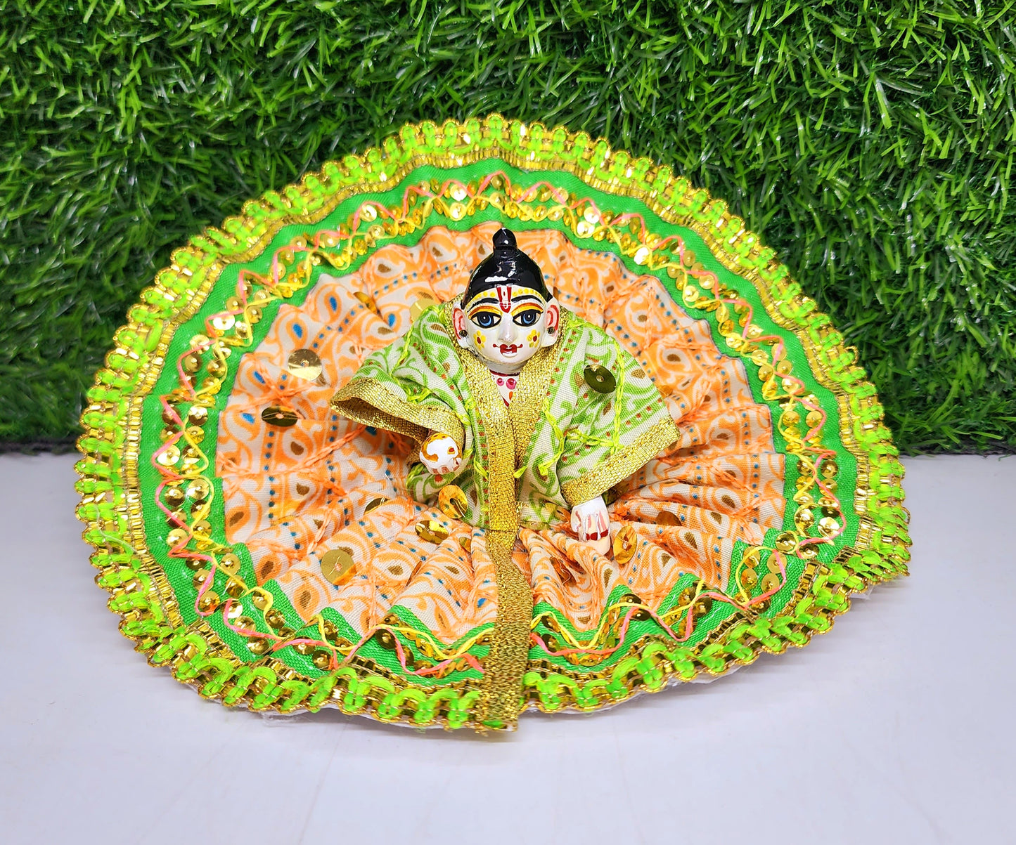 laddu gopal beautiful lace design dress