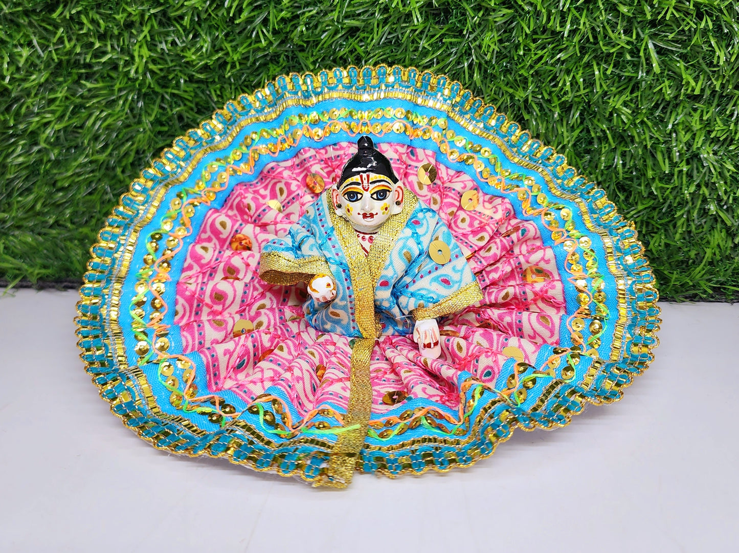 laddu gopal beautiful lace design dress