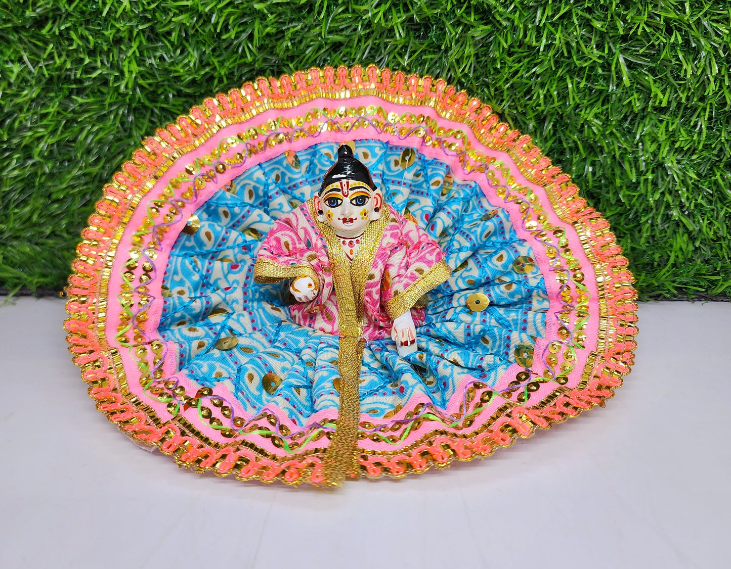 laddu gopal beautiful lace design dress