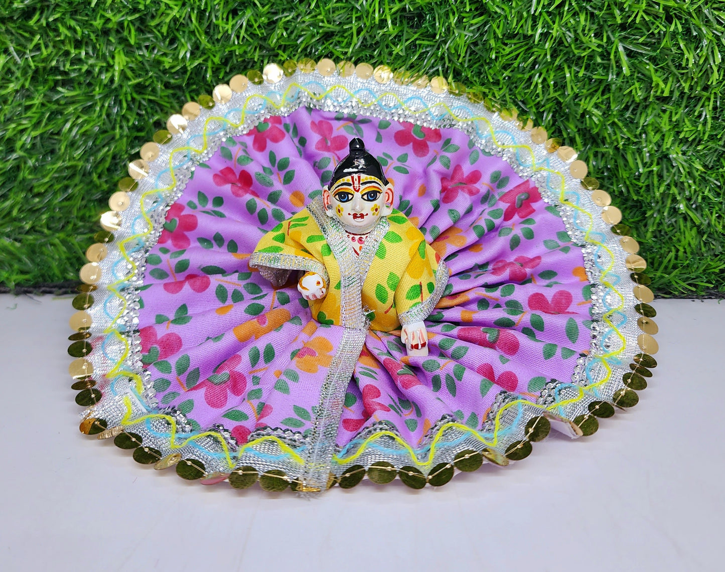 laddu beautiful flower print fancy dress