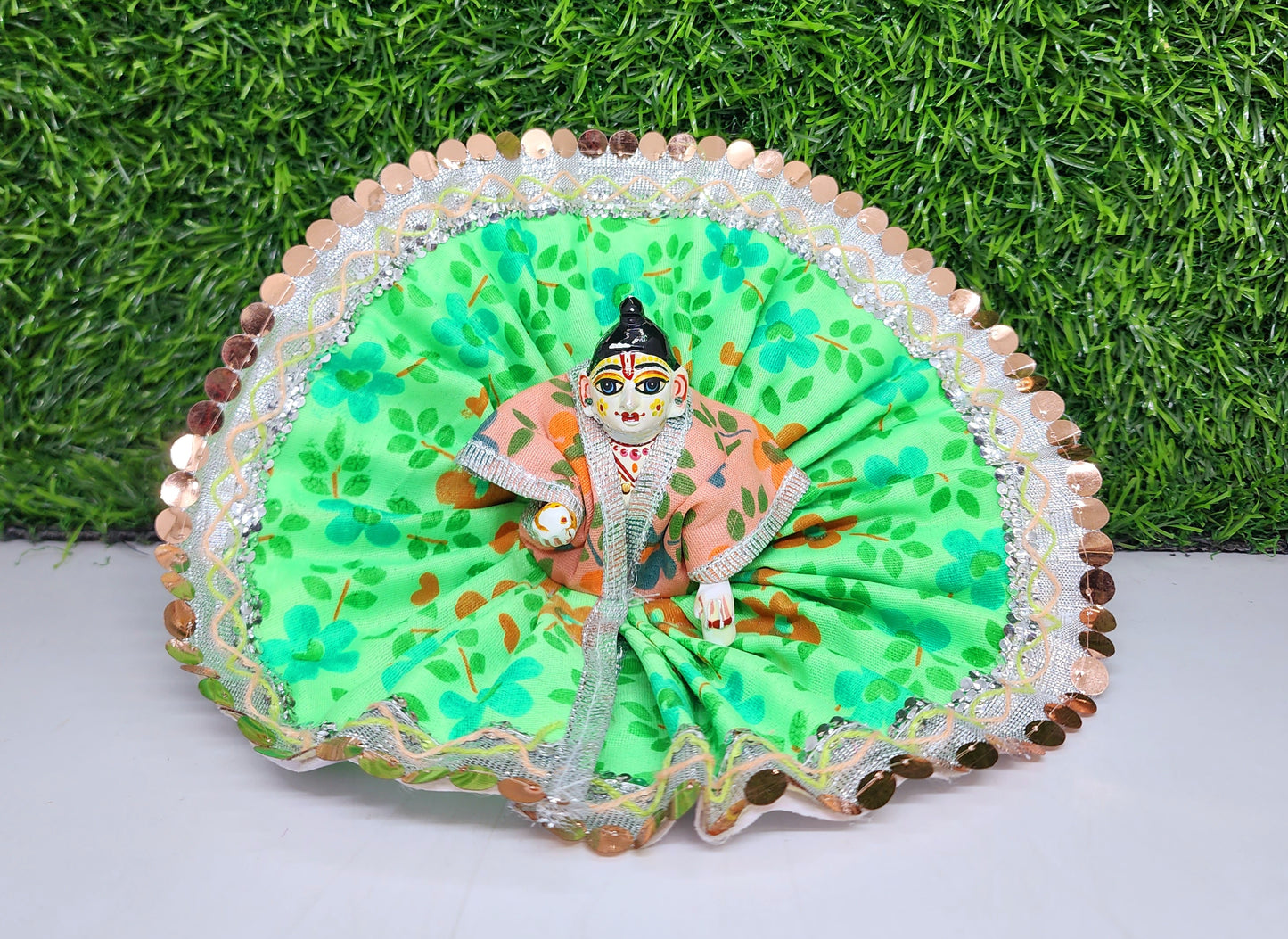 laddu beautiful flower print fancy dress