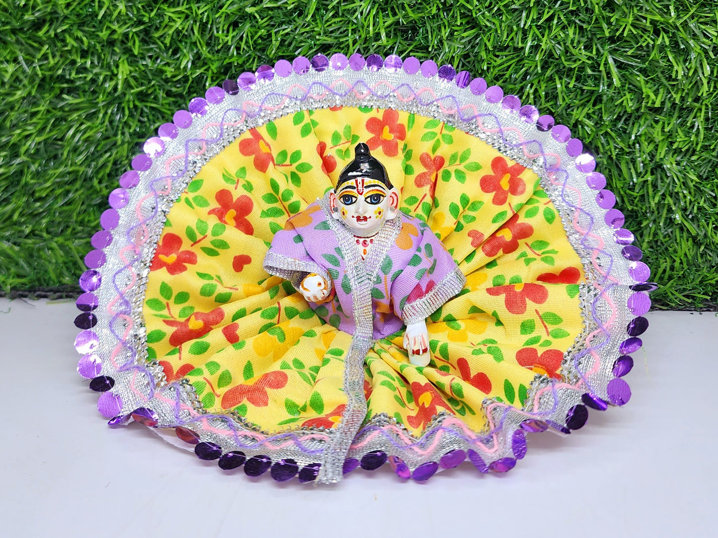 laddu beautiful flower print fancy dress