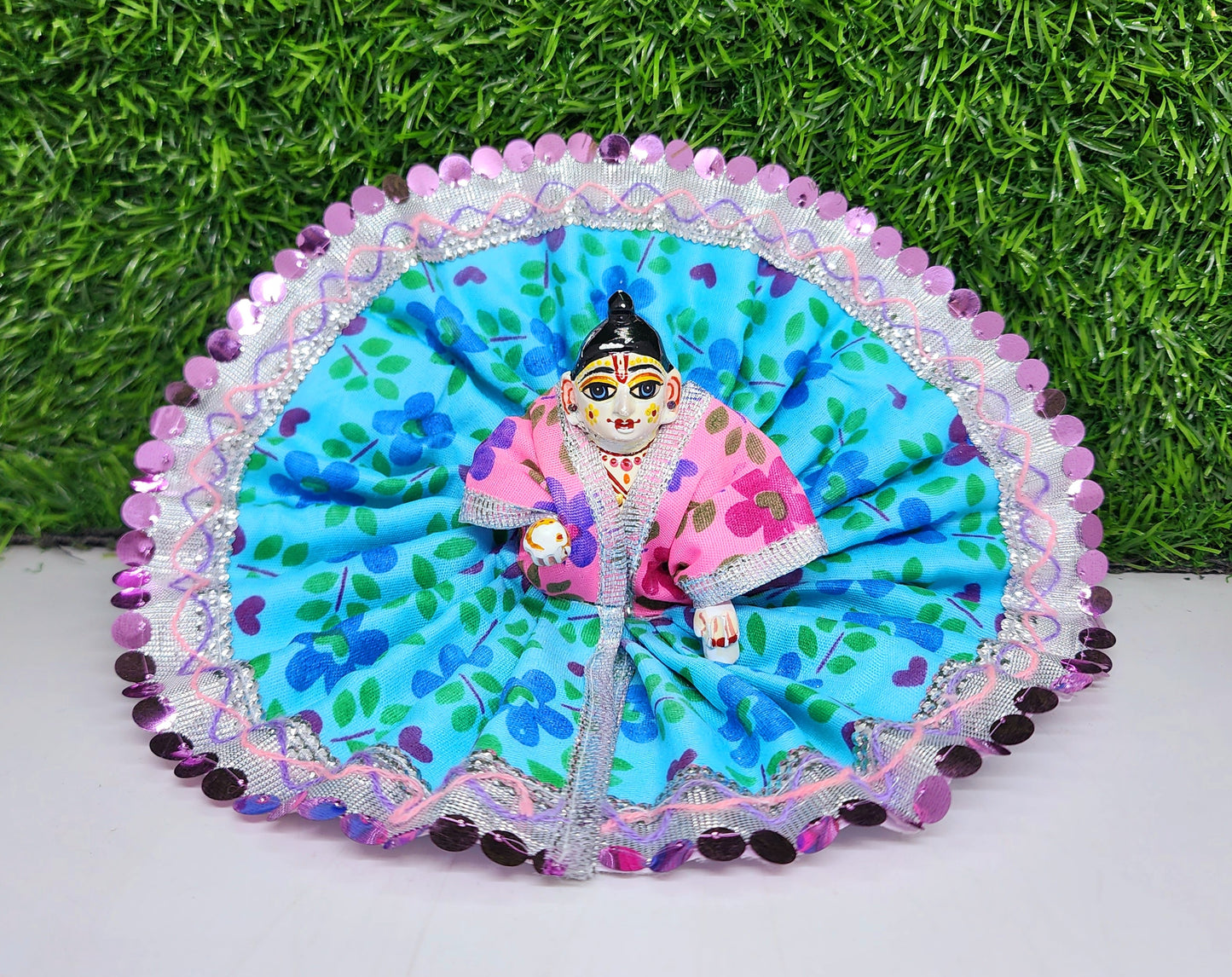 laddu beautiful flower print fancy dress