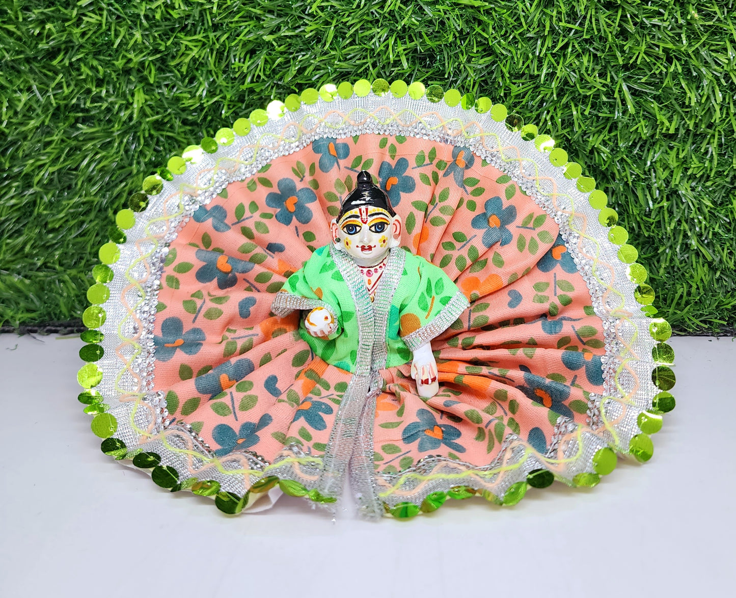 laddu beautiful flower print fancy dress