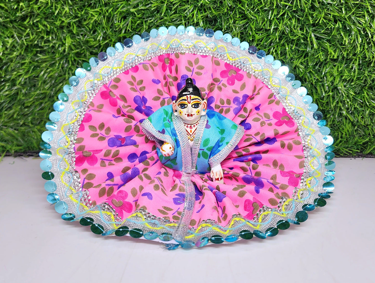 laddu beautiful flower print fancy dress