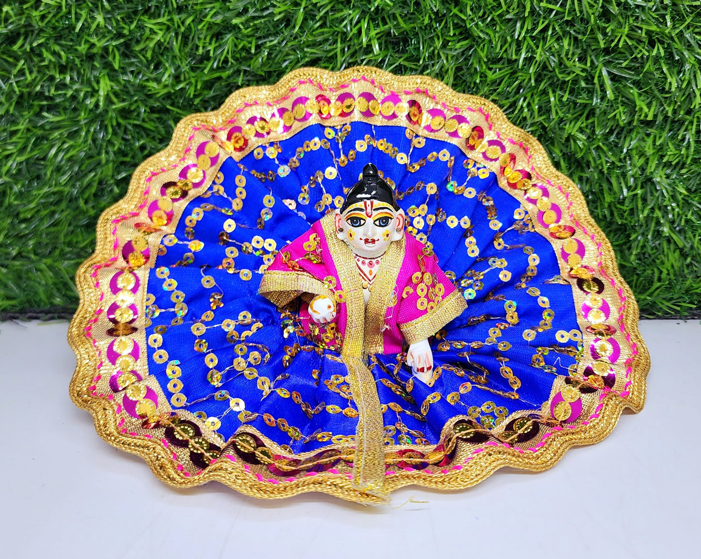 laddu gopal beautiful sitara lace design dress