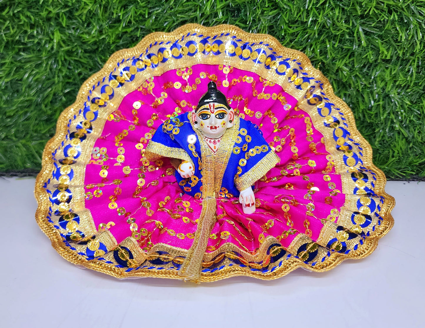 laddu gopal beautiful sitara lace design dress
