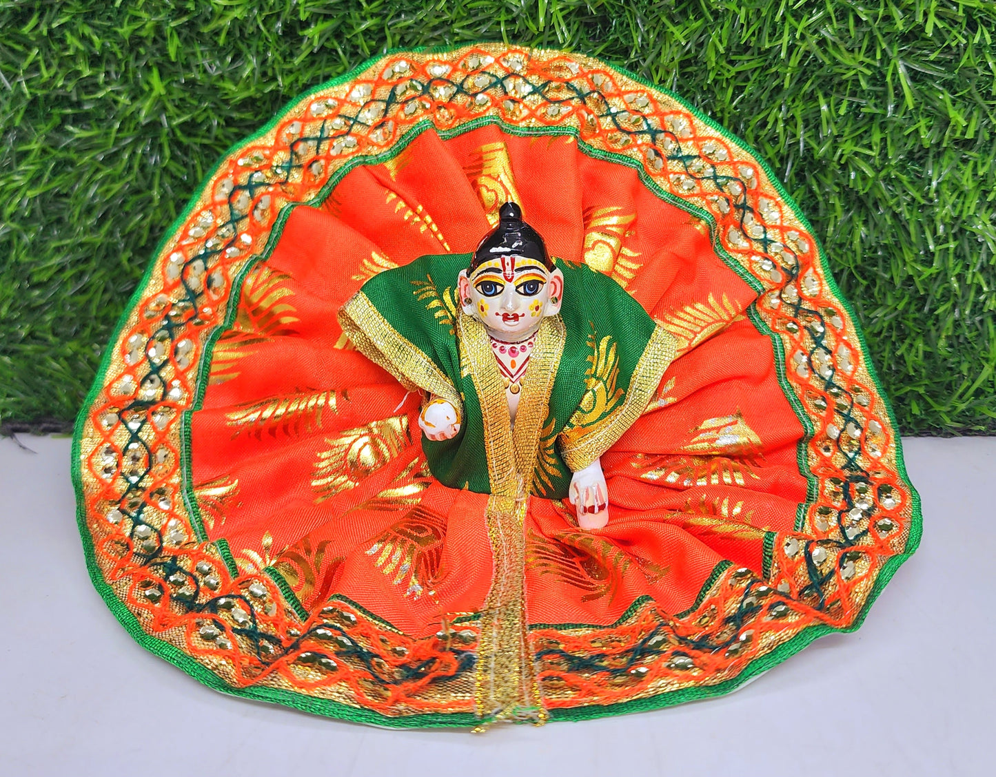 laddu gopal beautifull design with lace fancy dress
