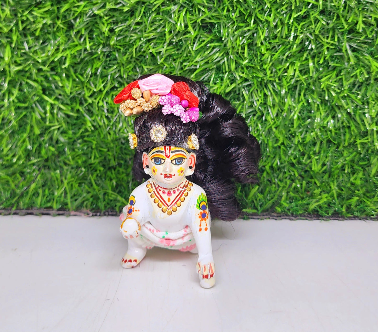 heavy look hair for laddu gopal ji