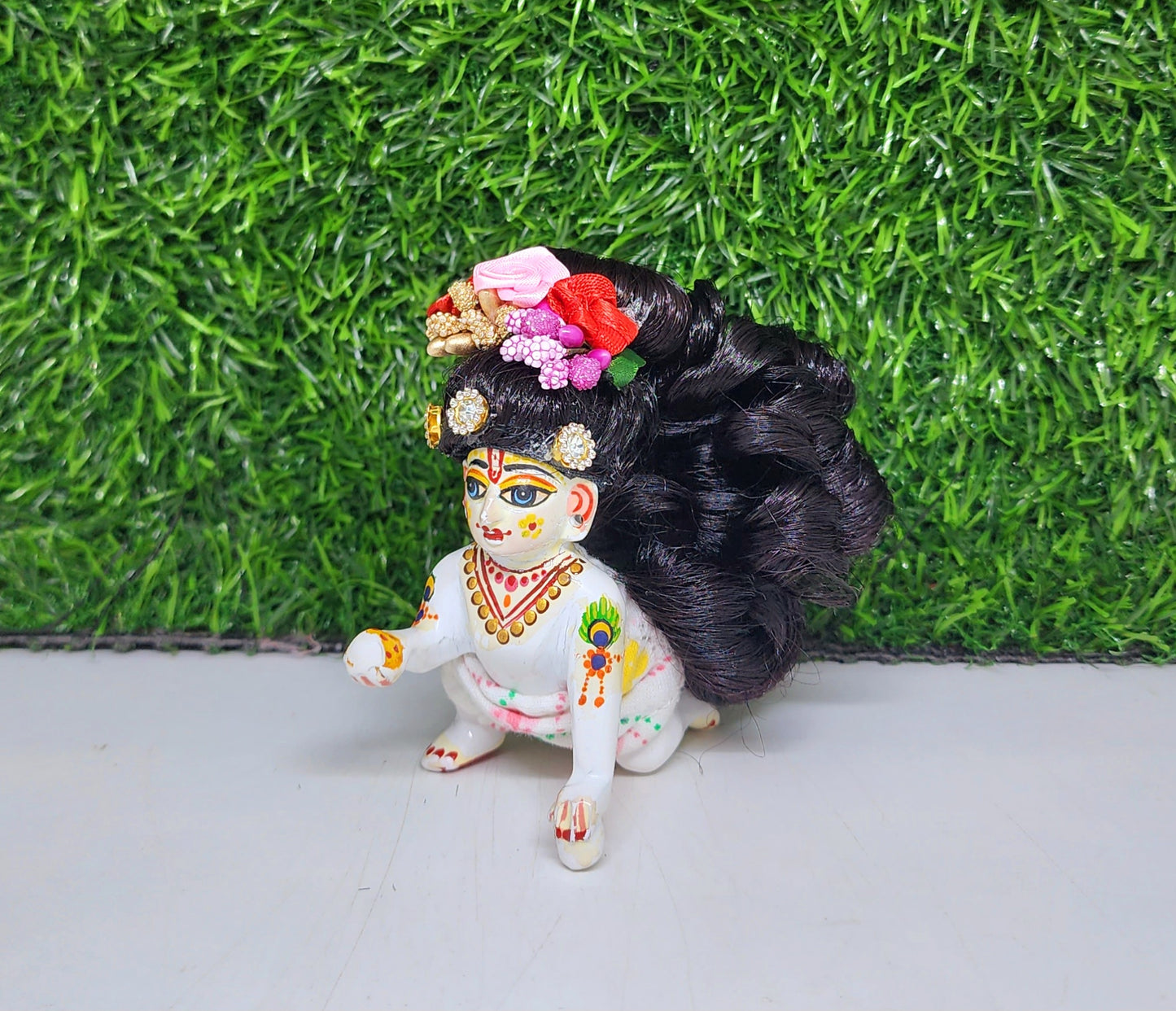 heavy look hair for laddu gopal ji