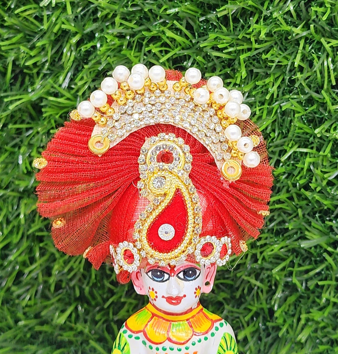 Red Heavy Pagdi For Laddu Gopal Ji