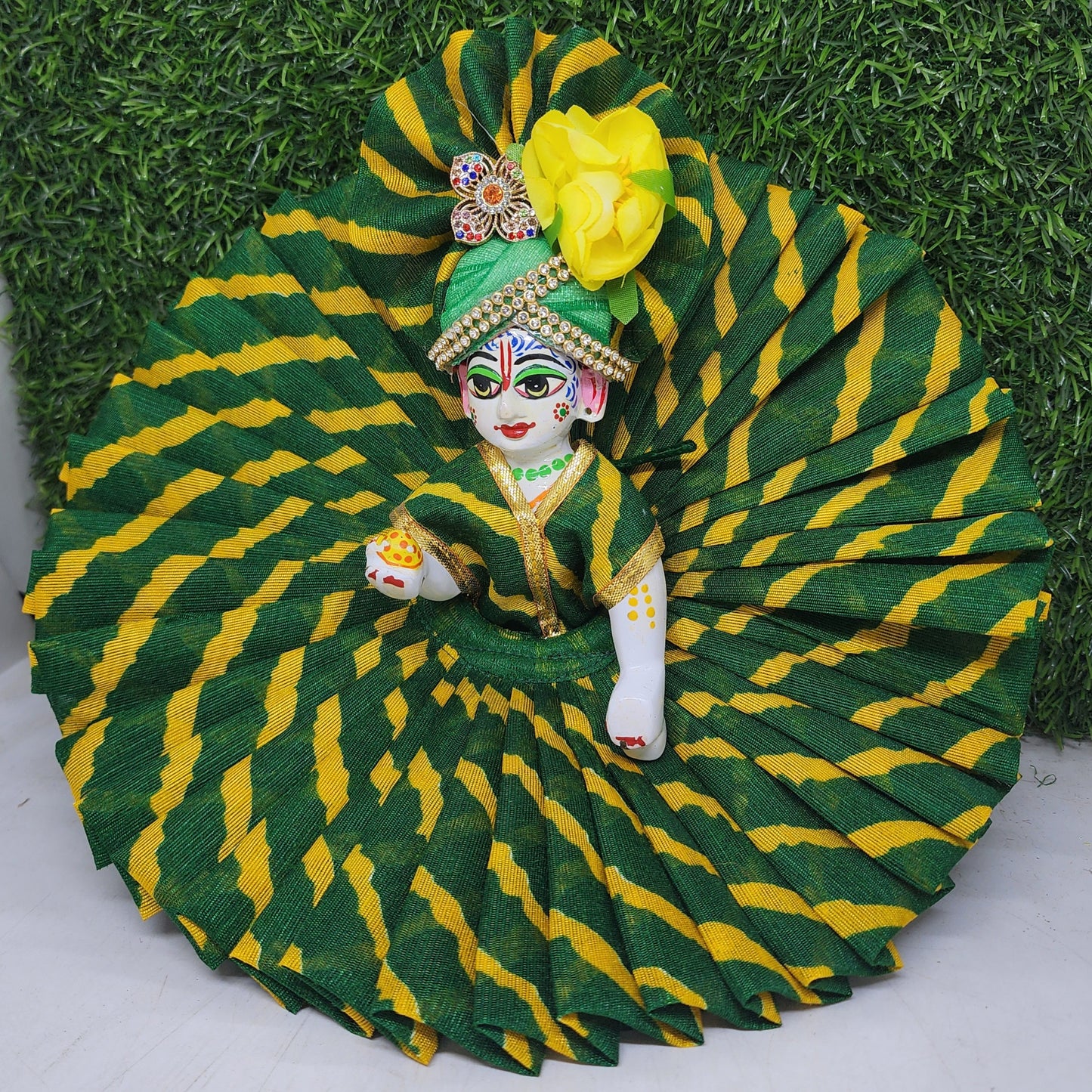 green-lehriya-premium-summer-dress-for-laddu-gopal-ji