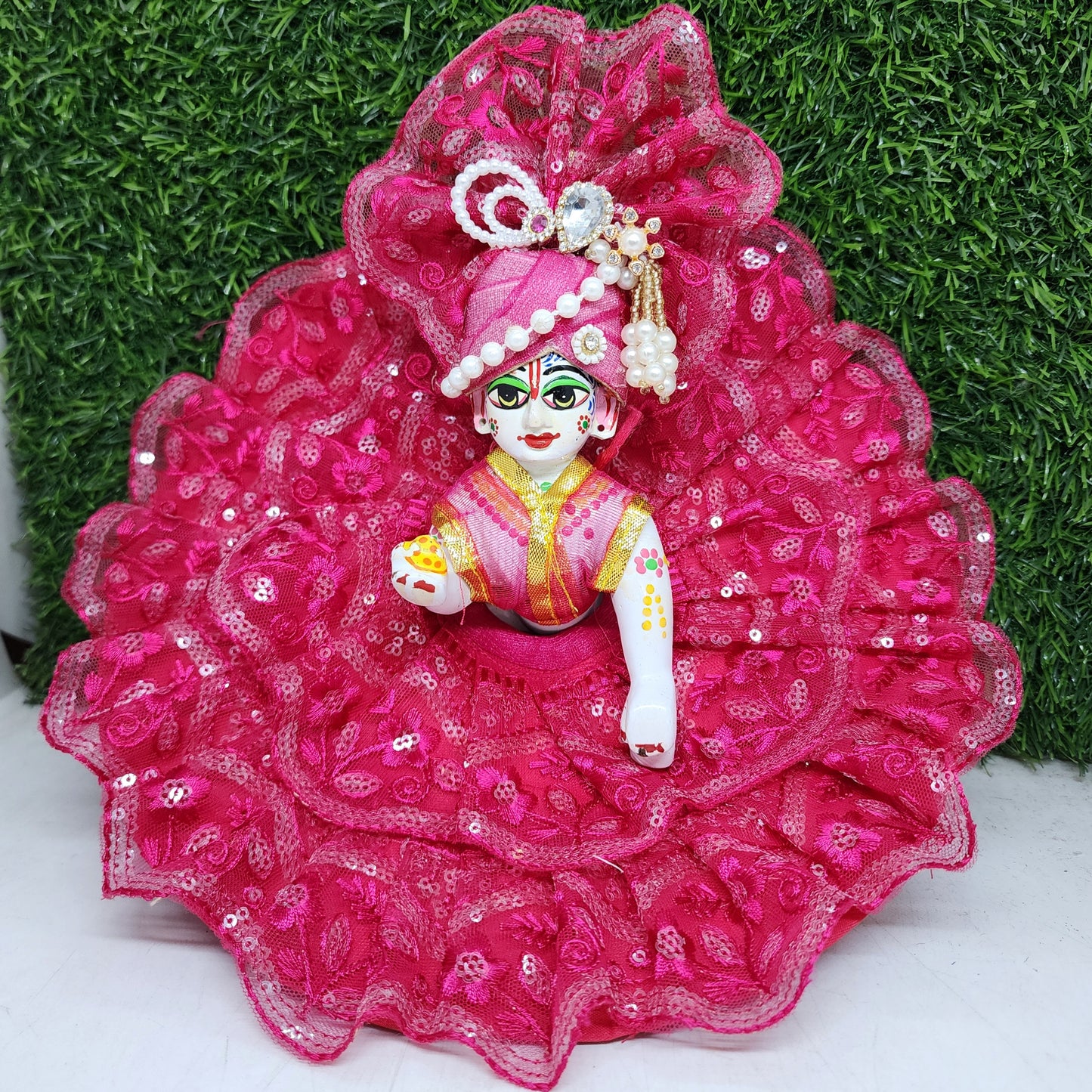 Beautiful rani dress for laddu gopal ji