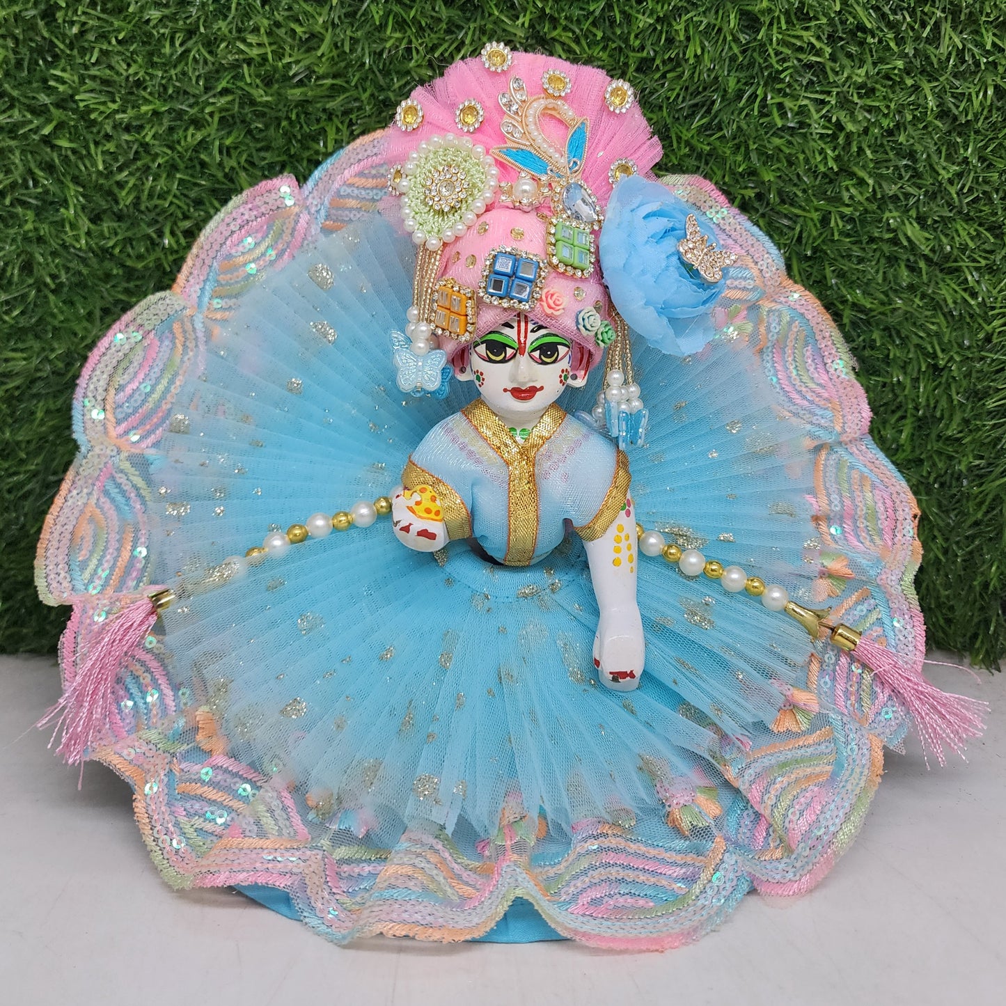 Beautiful Sky Heavy dress for laddu gopal ji