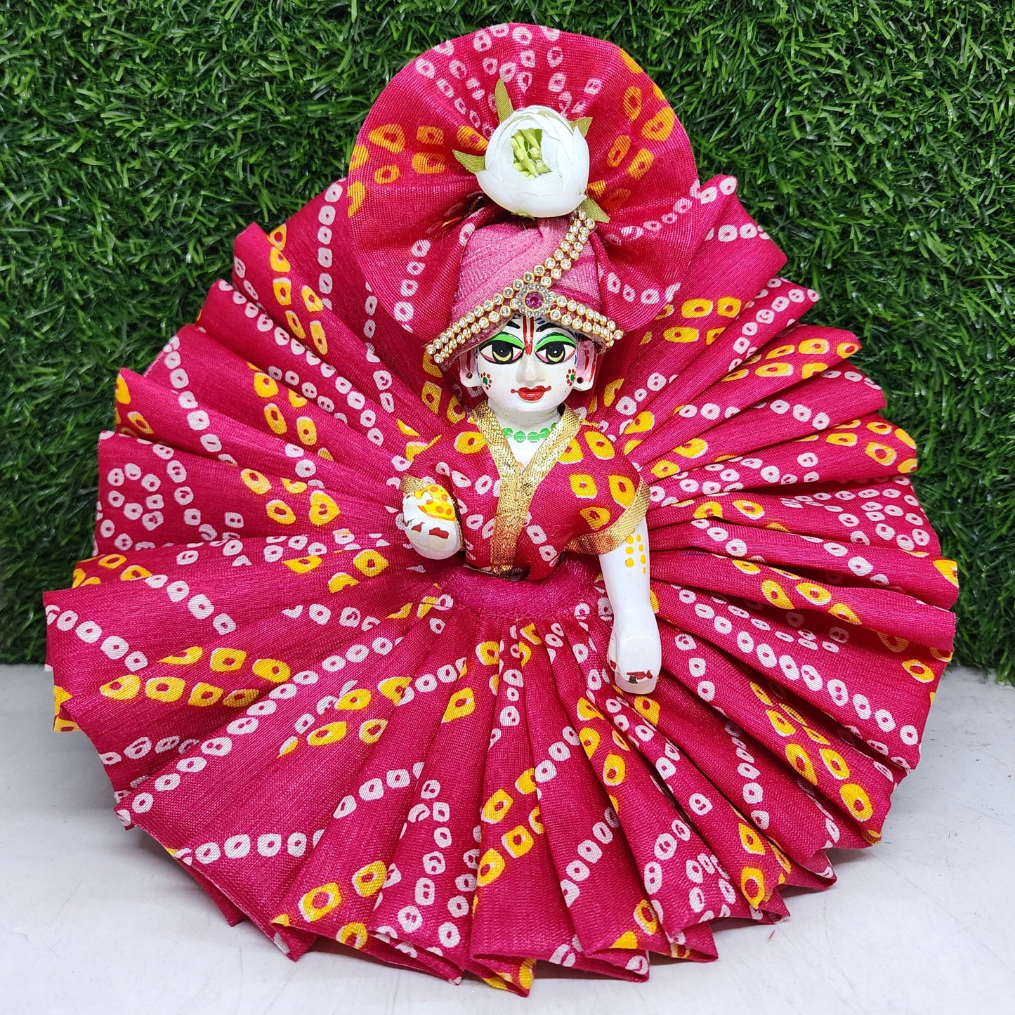 Rani bandhej Premium Summer Dress for laddu gopal ji