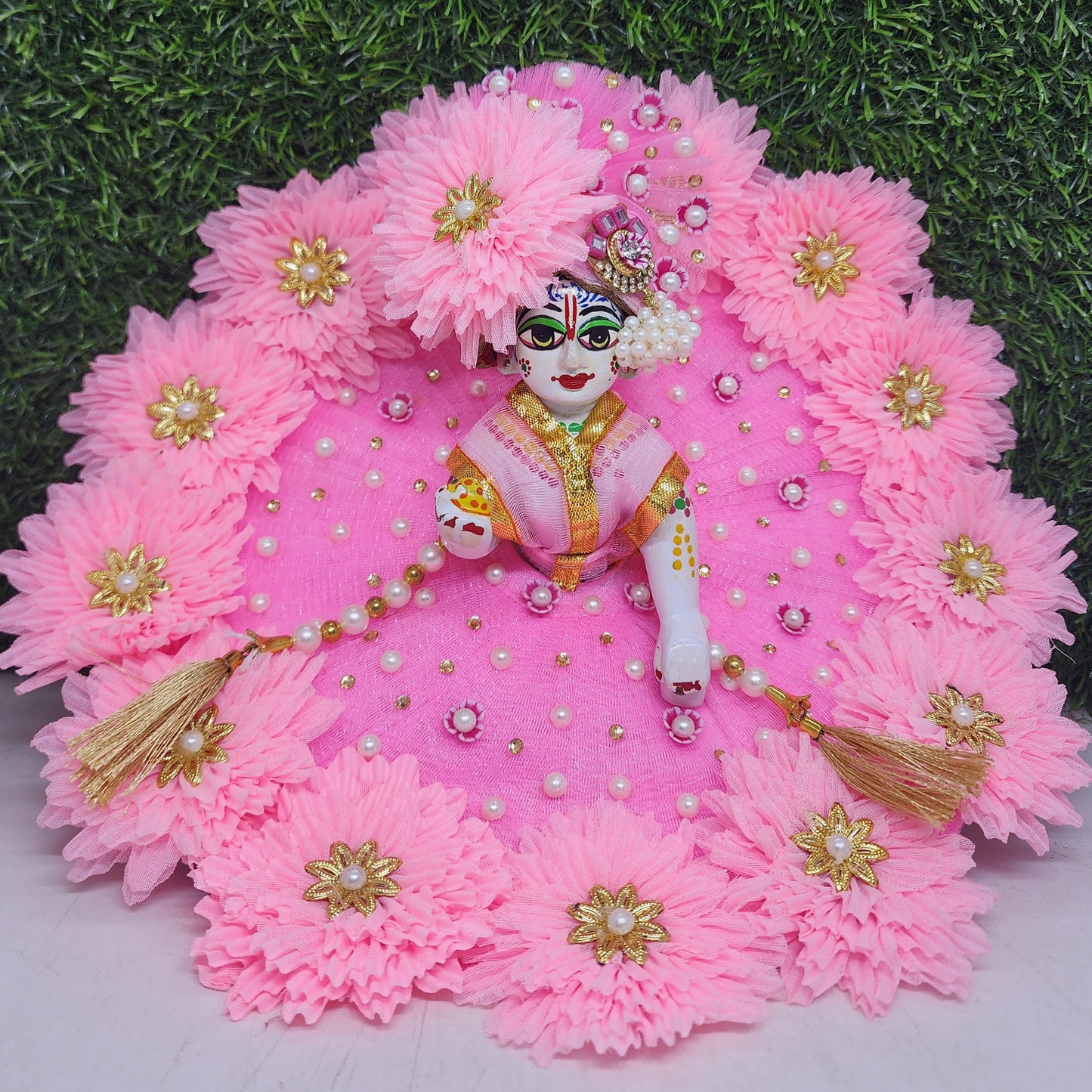 Baby pink dress for laddu gopal ji