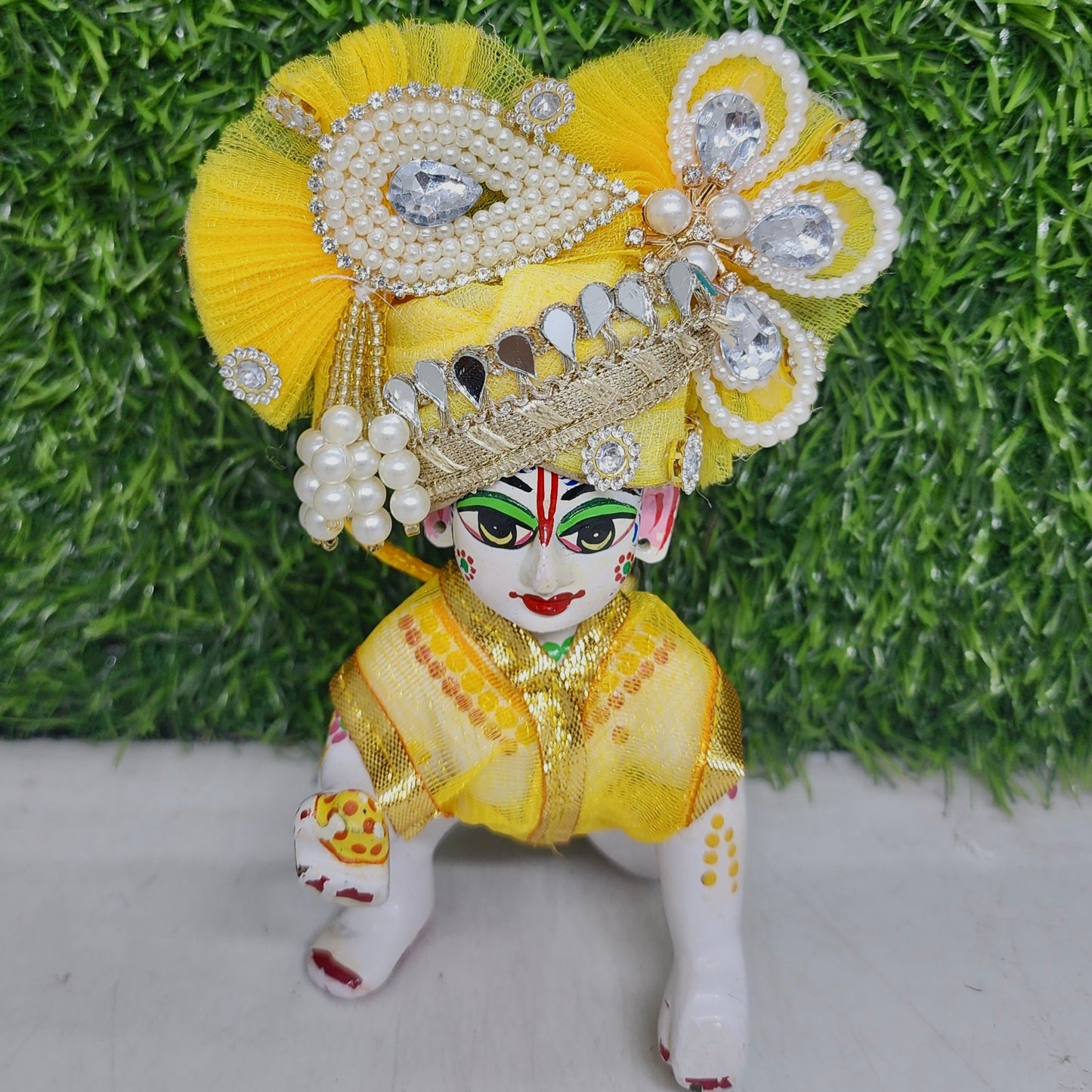Yellow pagdi for laddu gopal ji