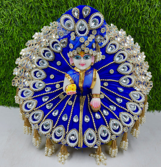 Festive Special Royal Blue Heavy dress for laddu gopal ji
