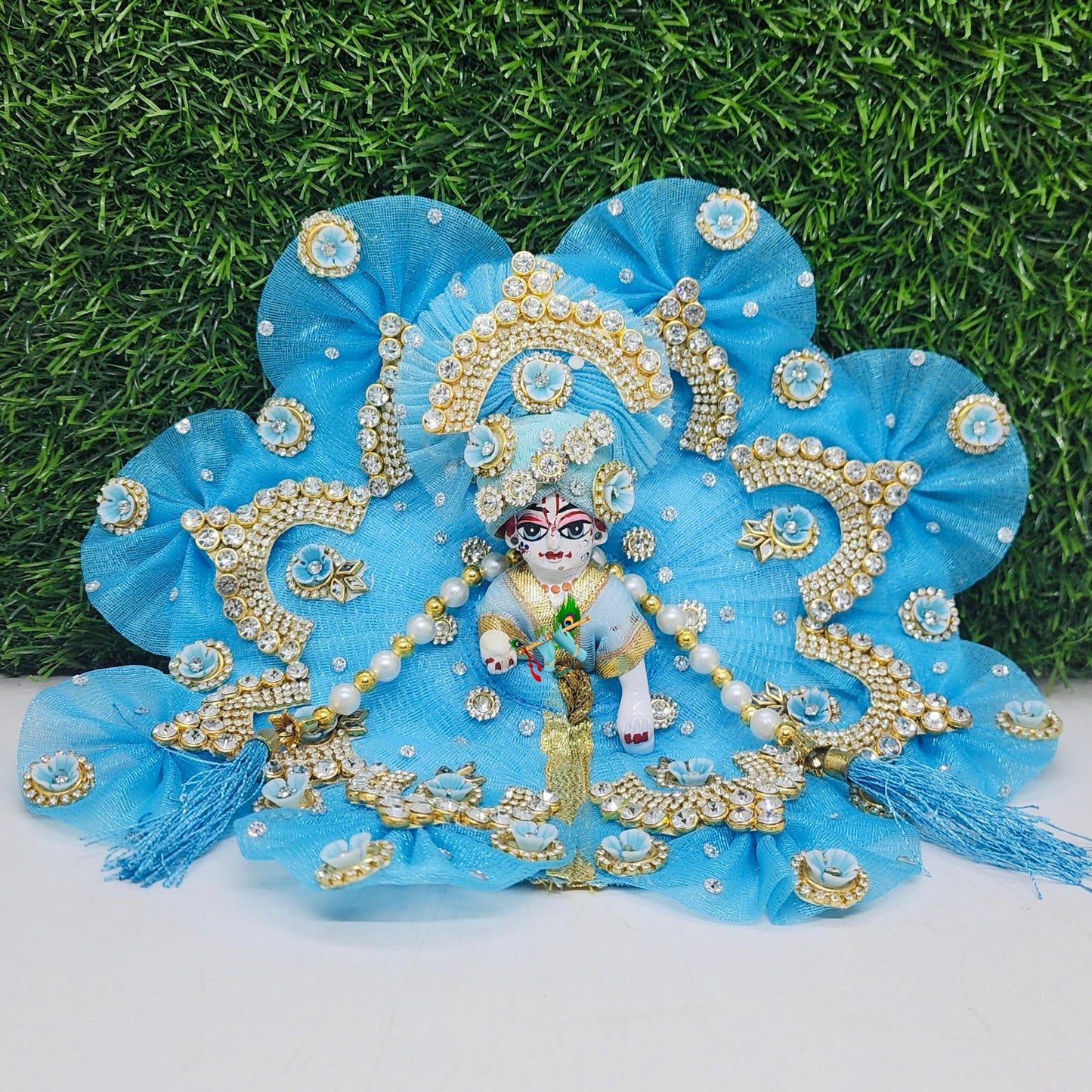 Sky fairytale dress for laddu gopal ji