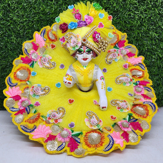Beautiful Lemon Heavy dress for laddu gopal ji