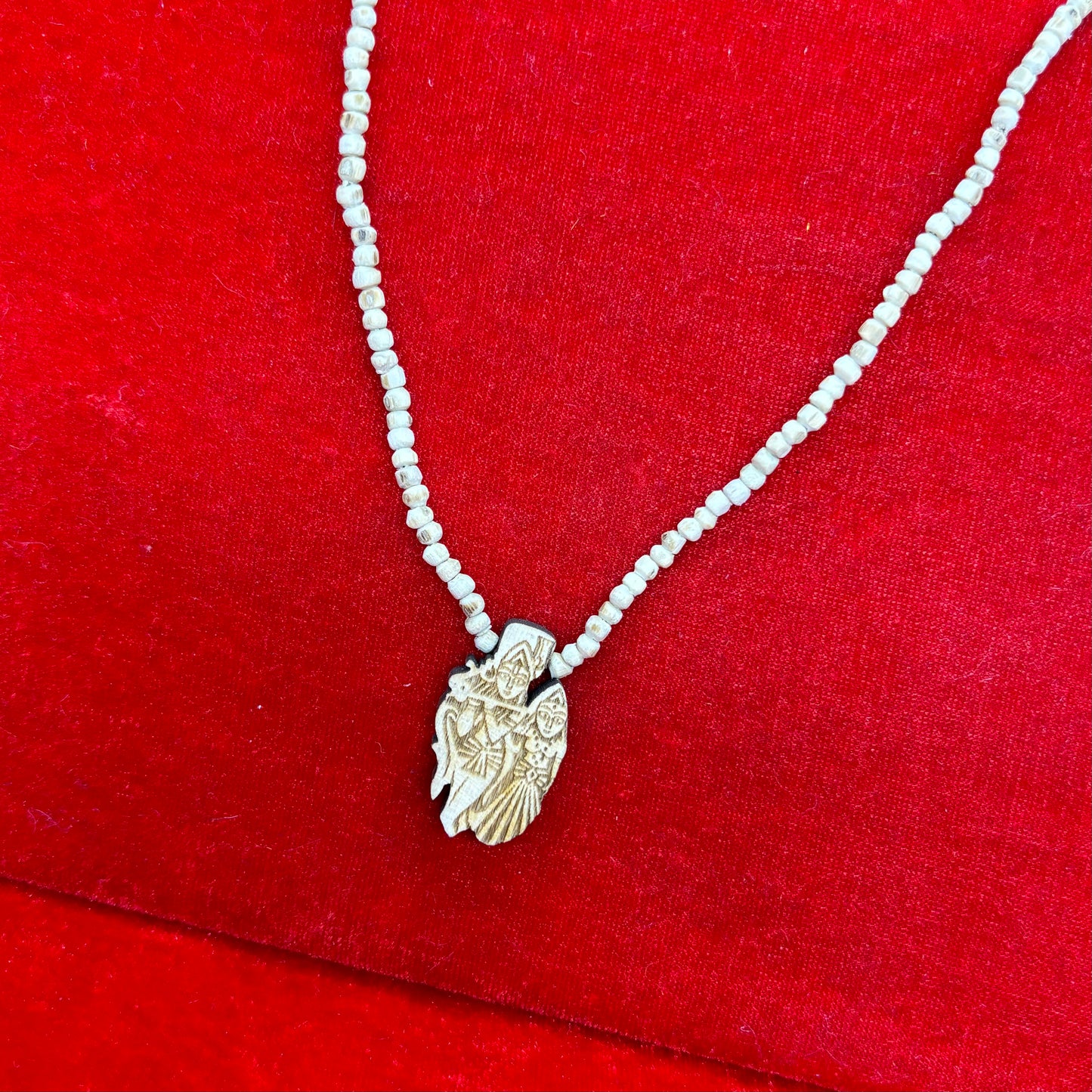 Radha krishna locket with tulsi kanthi mala for men and women