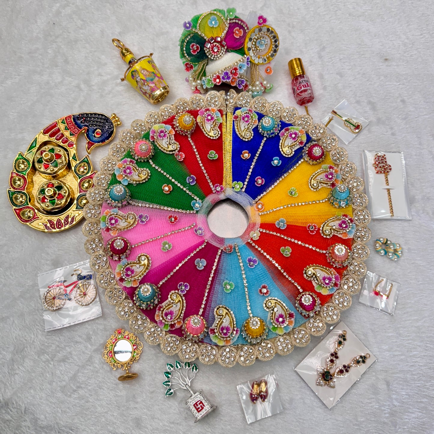 Laddu Gopal Holi Special Set – 13 pcs all in 1 accessory combo