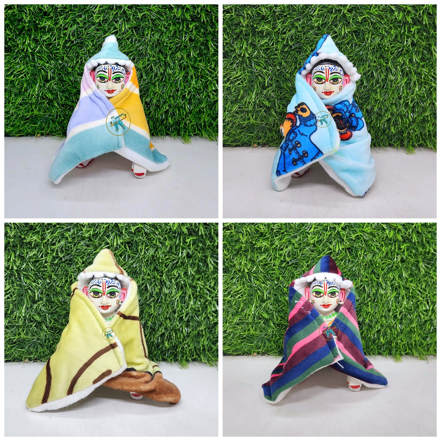 Winter Special Bonded Ponchu Pack of 4 ( Random color and print )