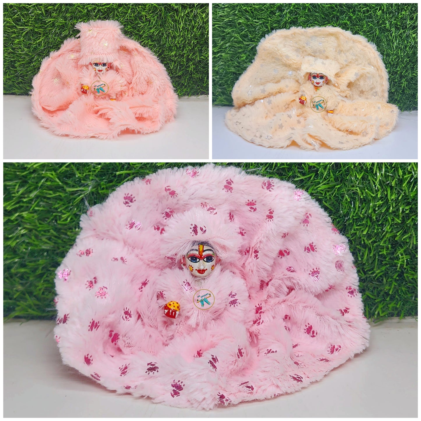 Winter Chamki Dress Pack of 3 ( Random color and print )