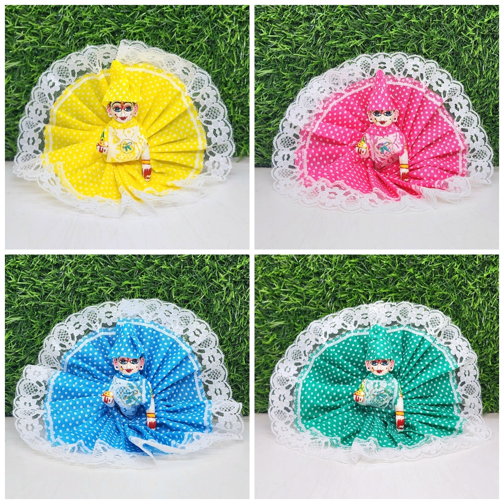 Laddu gopal ji Gher Summer Dress pack of 4