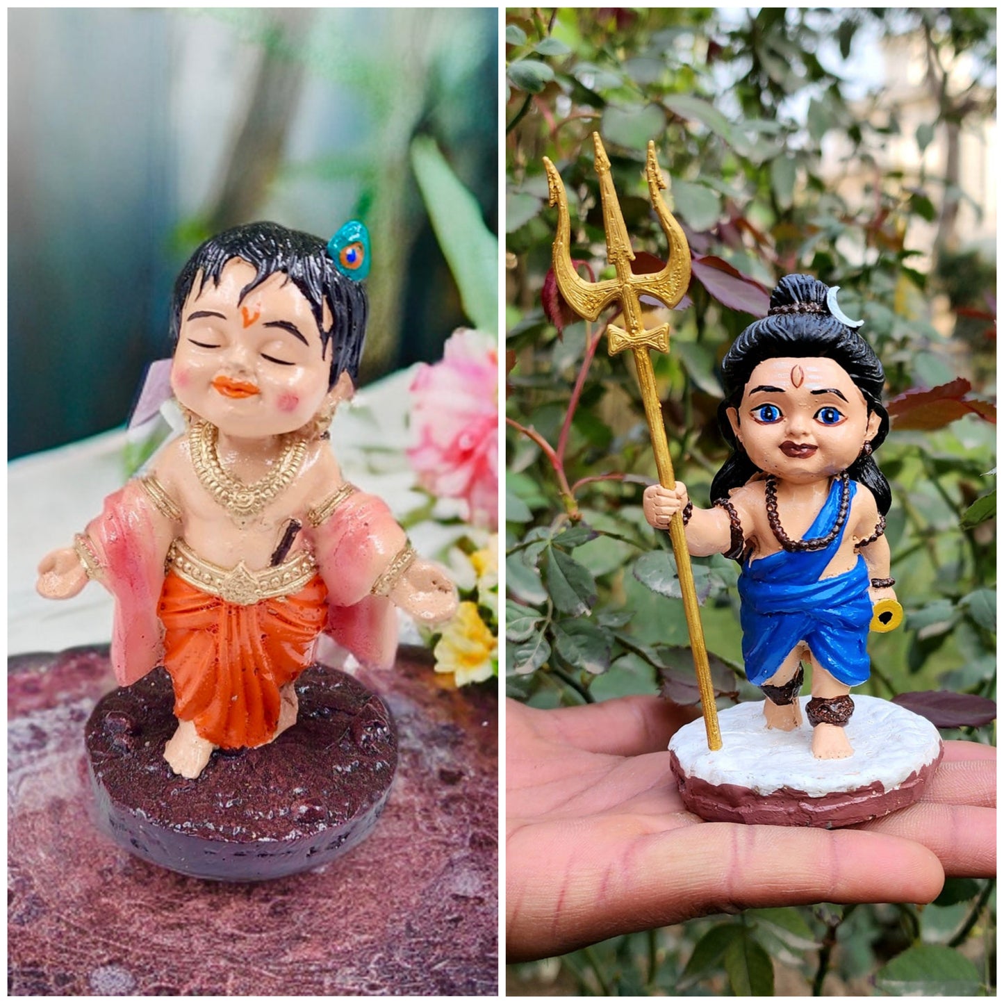 Krishna ji , Shiv Ji – Perfect for Home Decor & Puja (2 pieces )