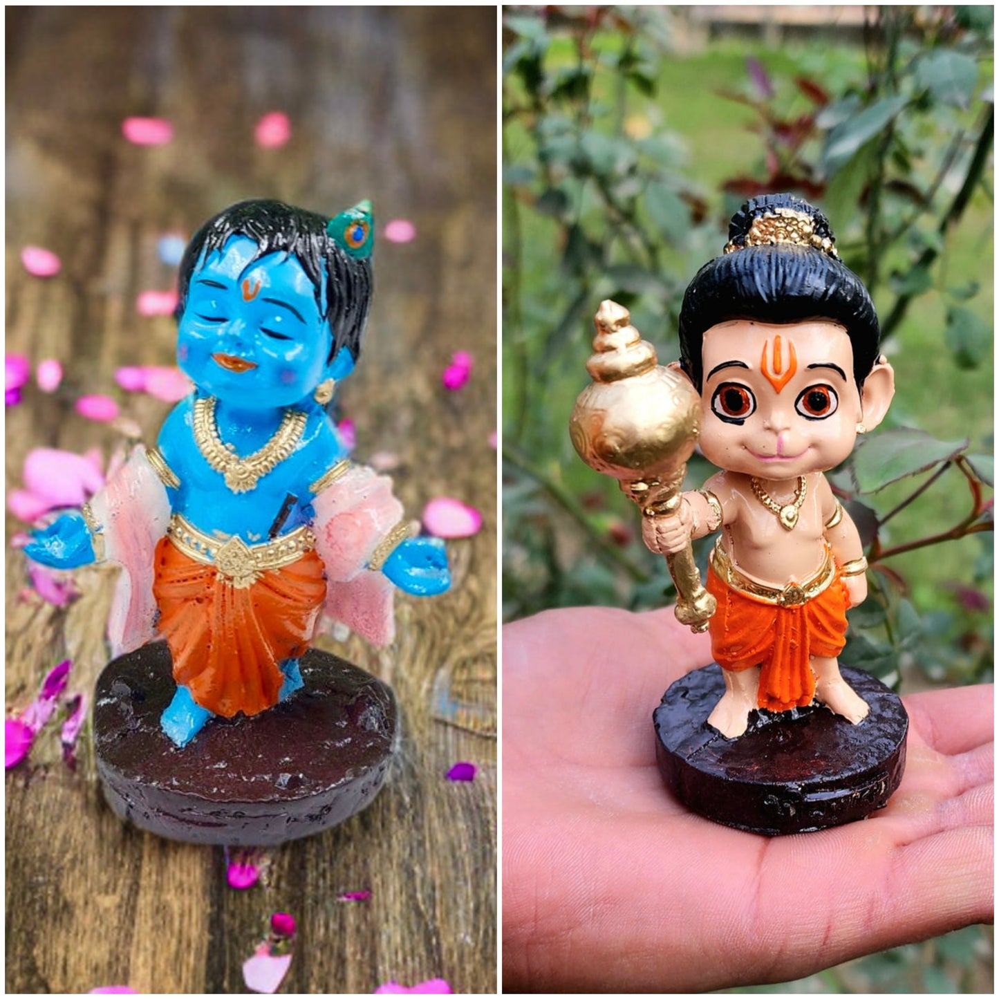 Krishna ji , Hanuman Ji – Perfect for Home Decor & Puja (2 pieces )