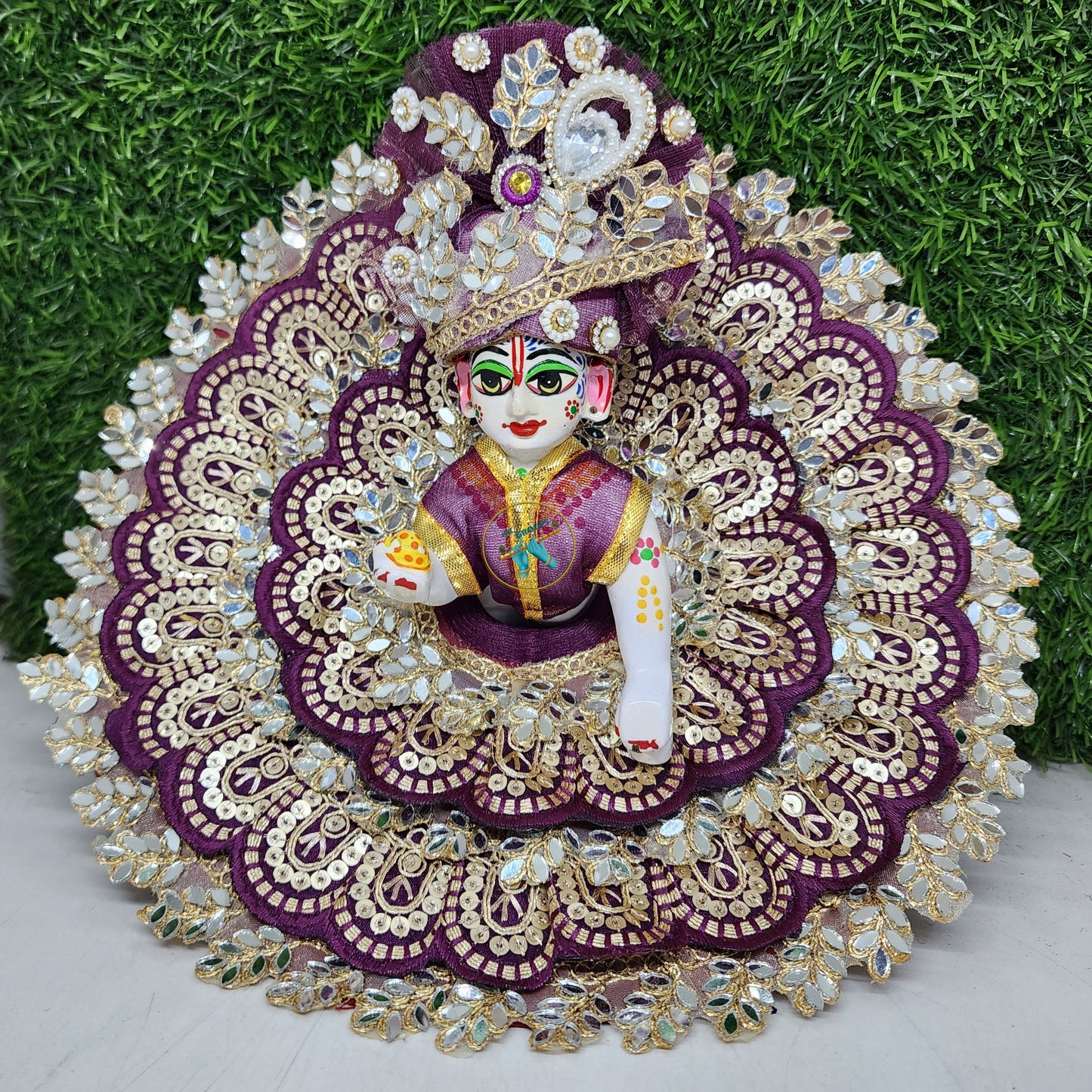 Beautiful Wine dress for laddu gopal ji