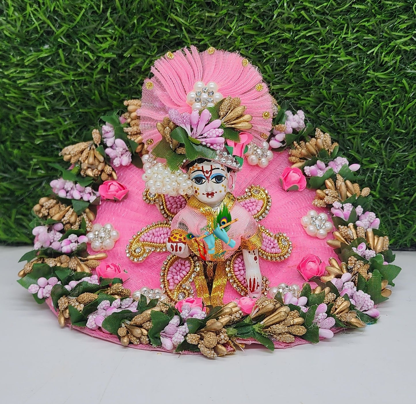 heavy dress for laddu gopal ji , kanha ji with pagdi