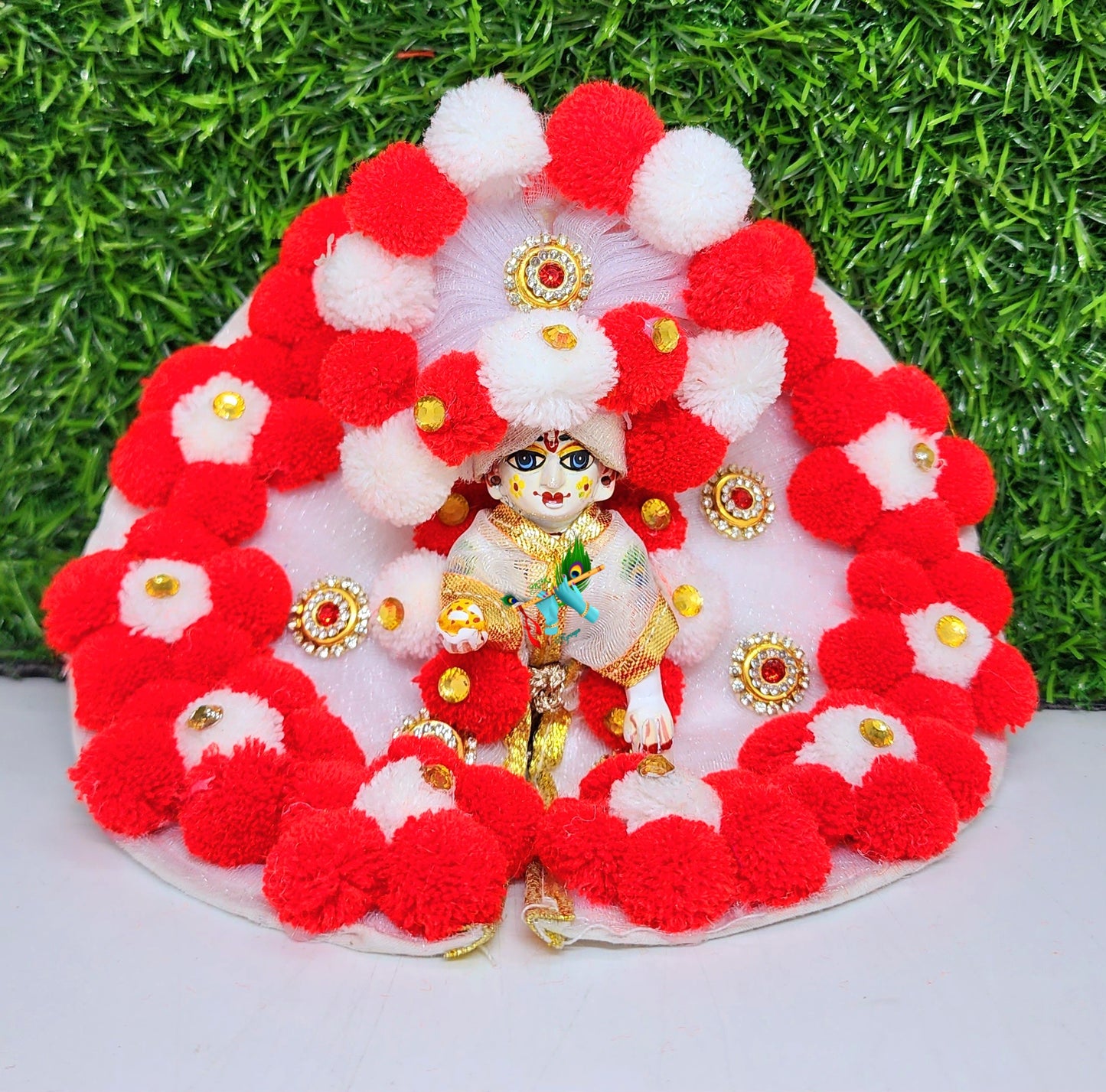 laddu gopal heavy dress with pagdi