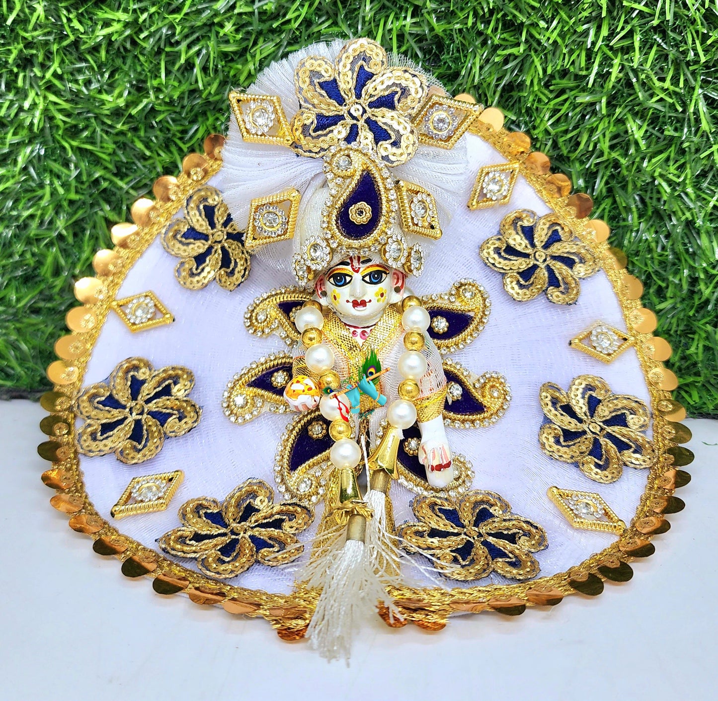 laddu gopal heavy dress with pagdi