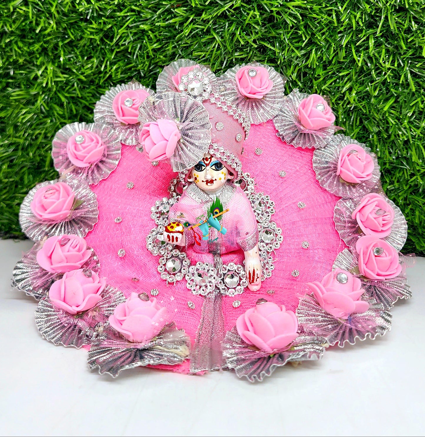 Gota dress with pagdi for laddu gopal ji