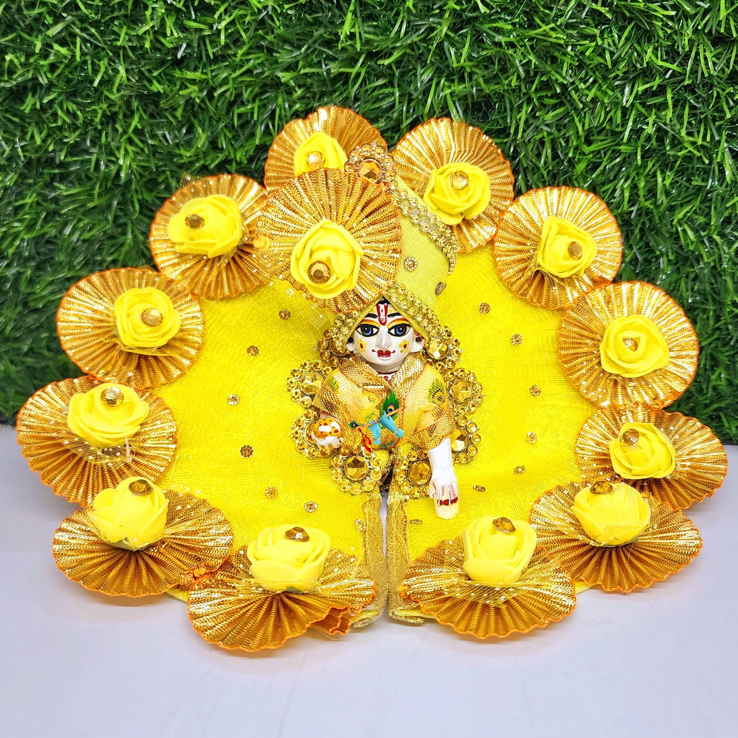 Gota dress with pagdi for laddu gopal ji