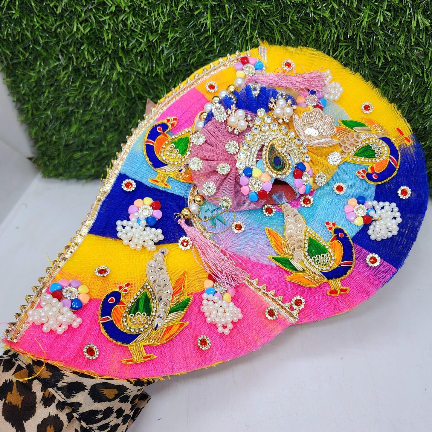 beatiful-multi-mor-dress-for-laddu-gopal-ji-without-jewellery