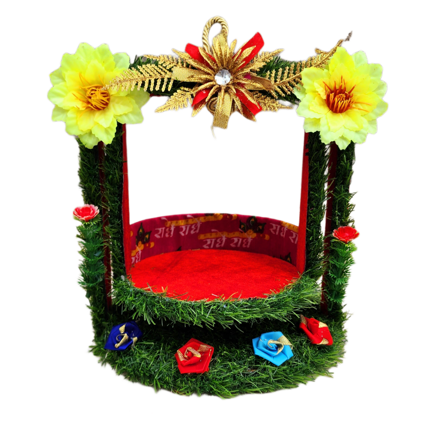 beautiful heavy wooden heavy designing jhula for laddu gopal ji