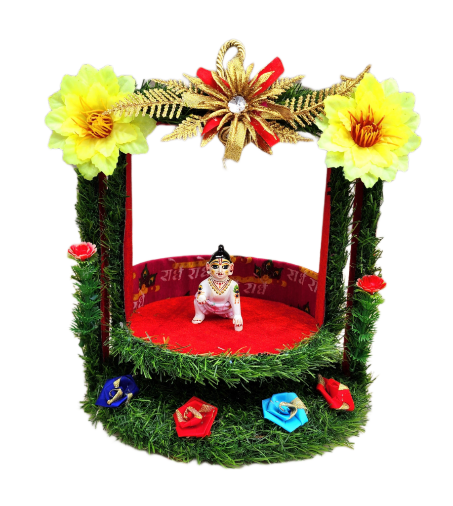 beautiful heavy wooden heavy designing jhula for laddu gopal ji