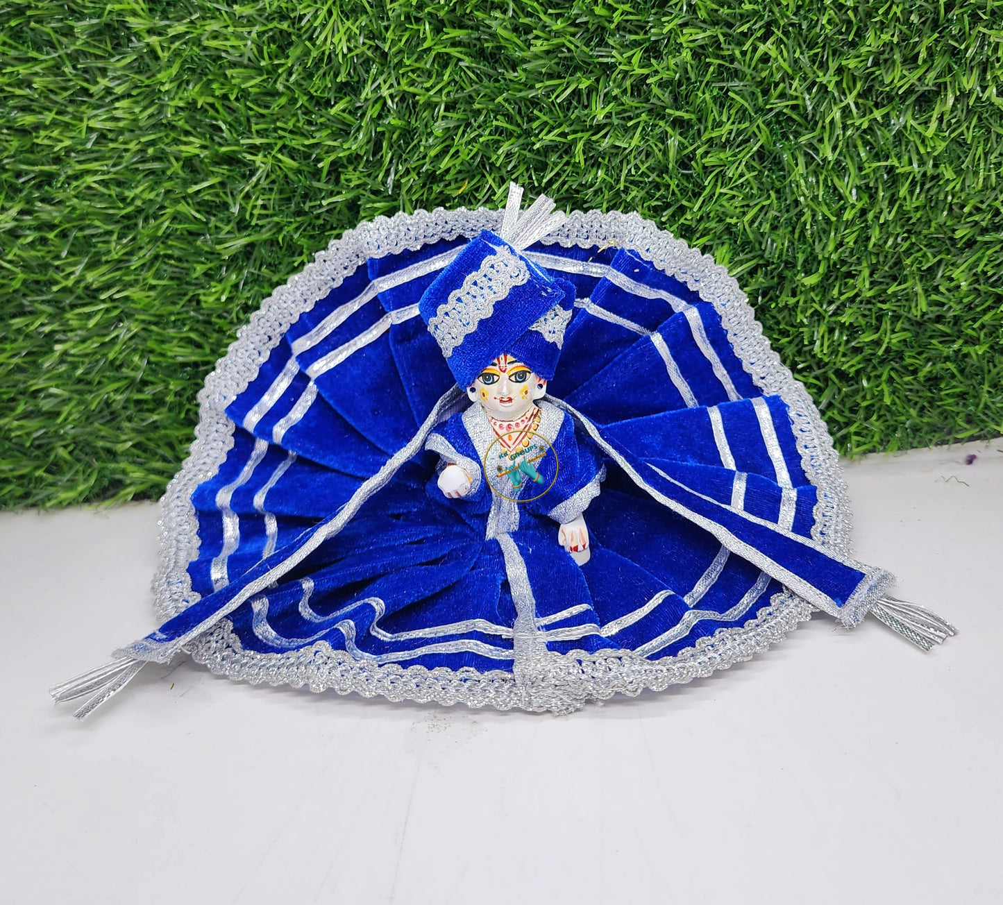 Royal Blue Winter Special Fancy Washable Dress