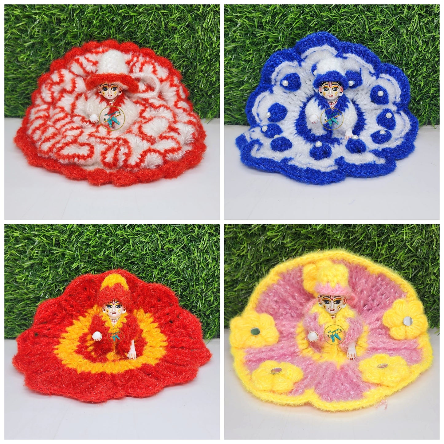Laddu Gopal Woolen Dress Combo Pack of 4