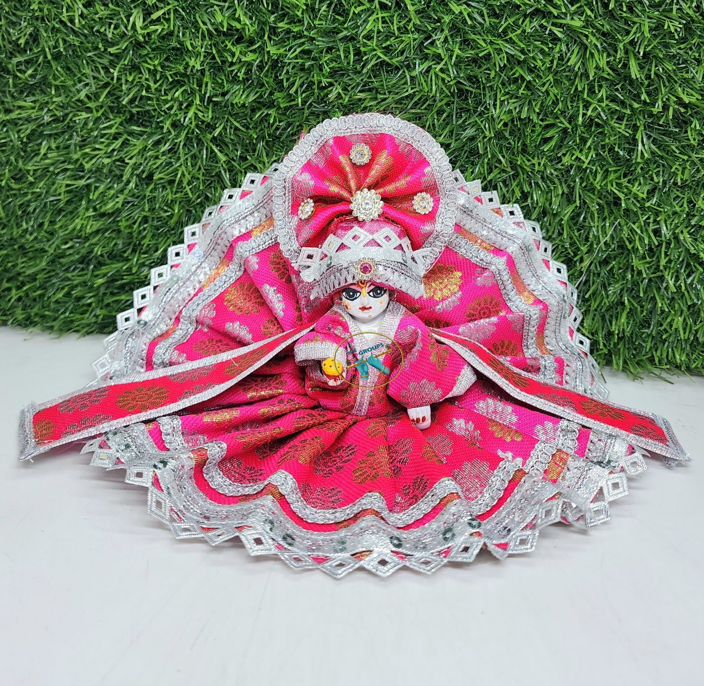 Pink silver fancy dress