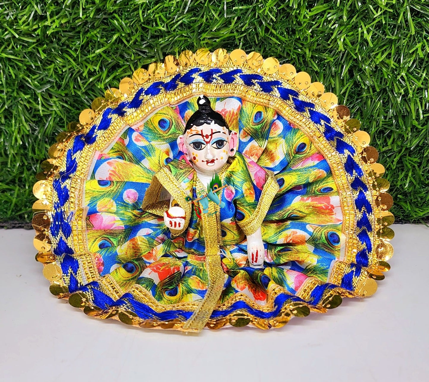 laddu gopal morpankh print fancy dress